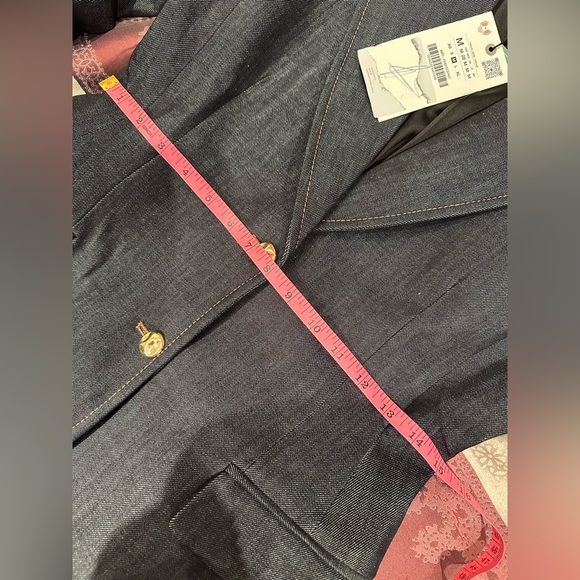Zara Denim Blazer ZW collection, NWT, M - Picture 9 of 11